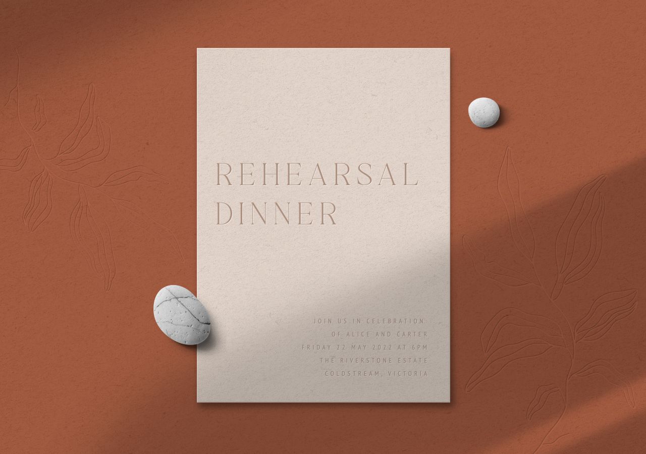 Carter Rehearsal Dinner Invitation