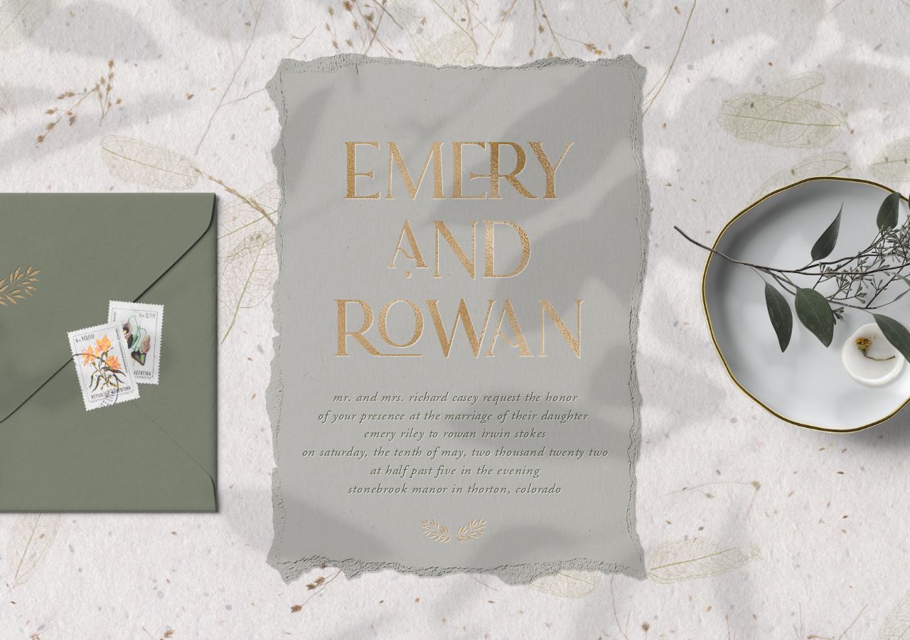 Rowan Wedding Invitation