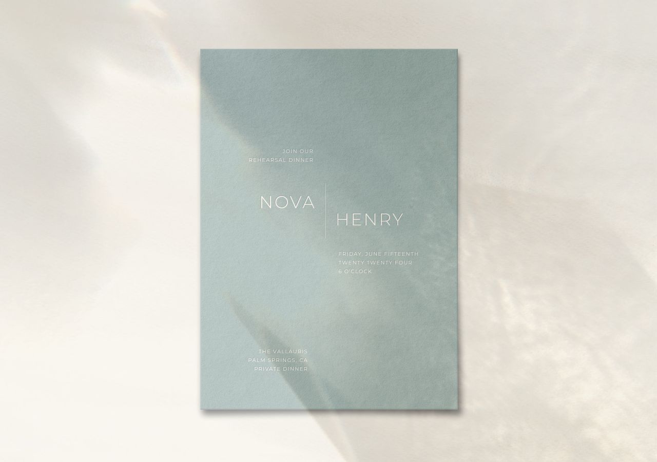Nova Rehearsal Dinner Invitation