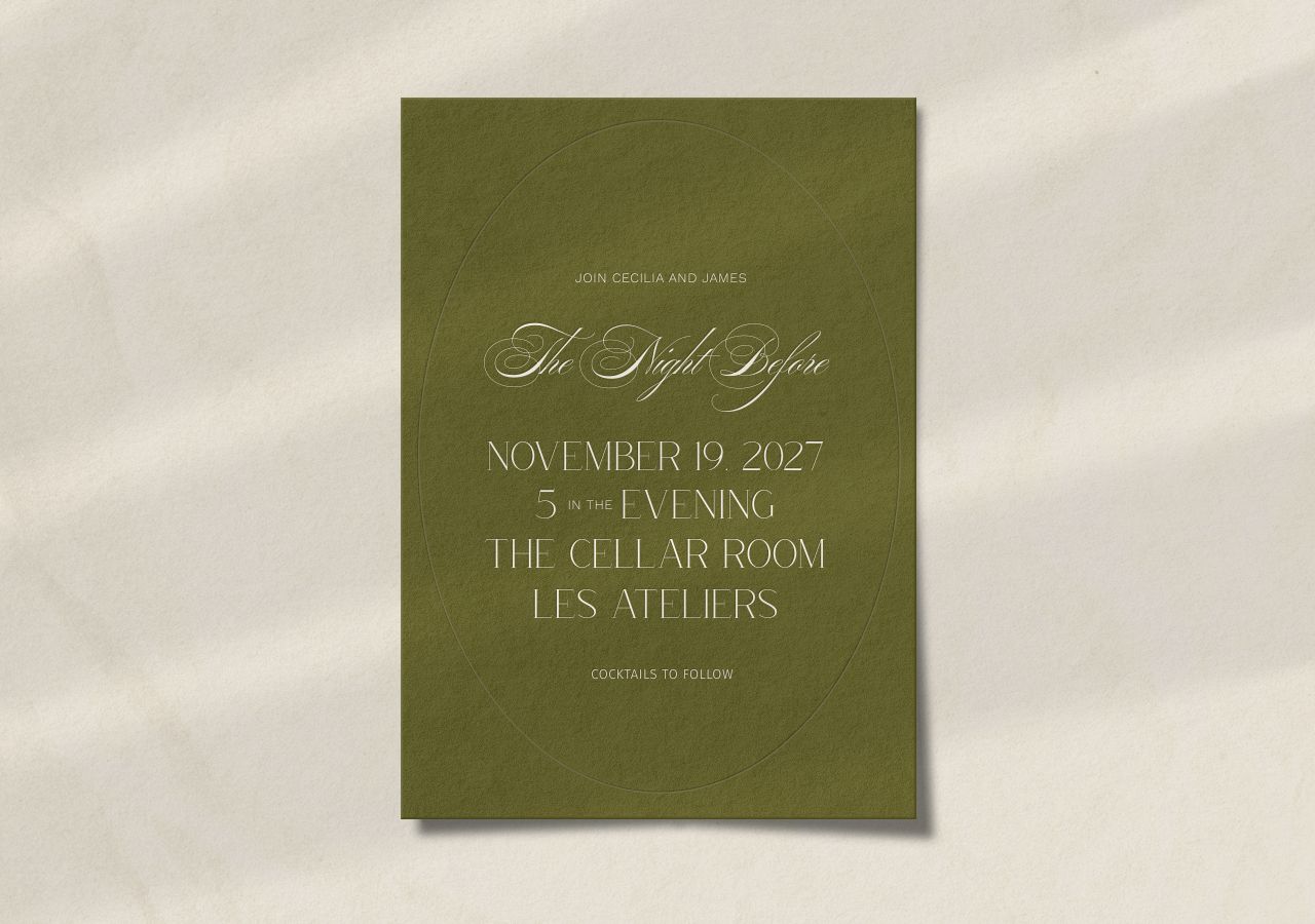 Cecilia Rehearsal Dinner Invitation