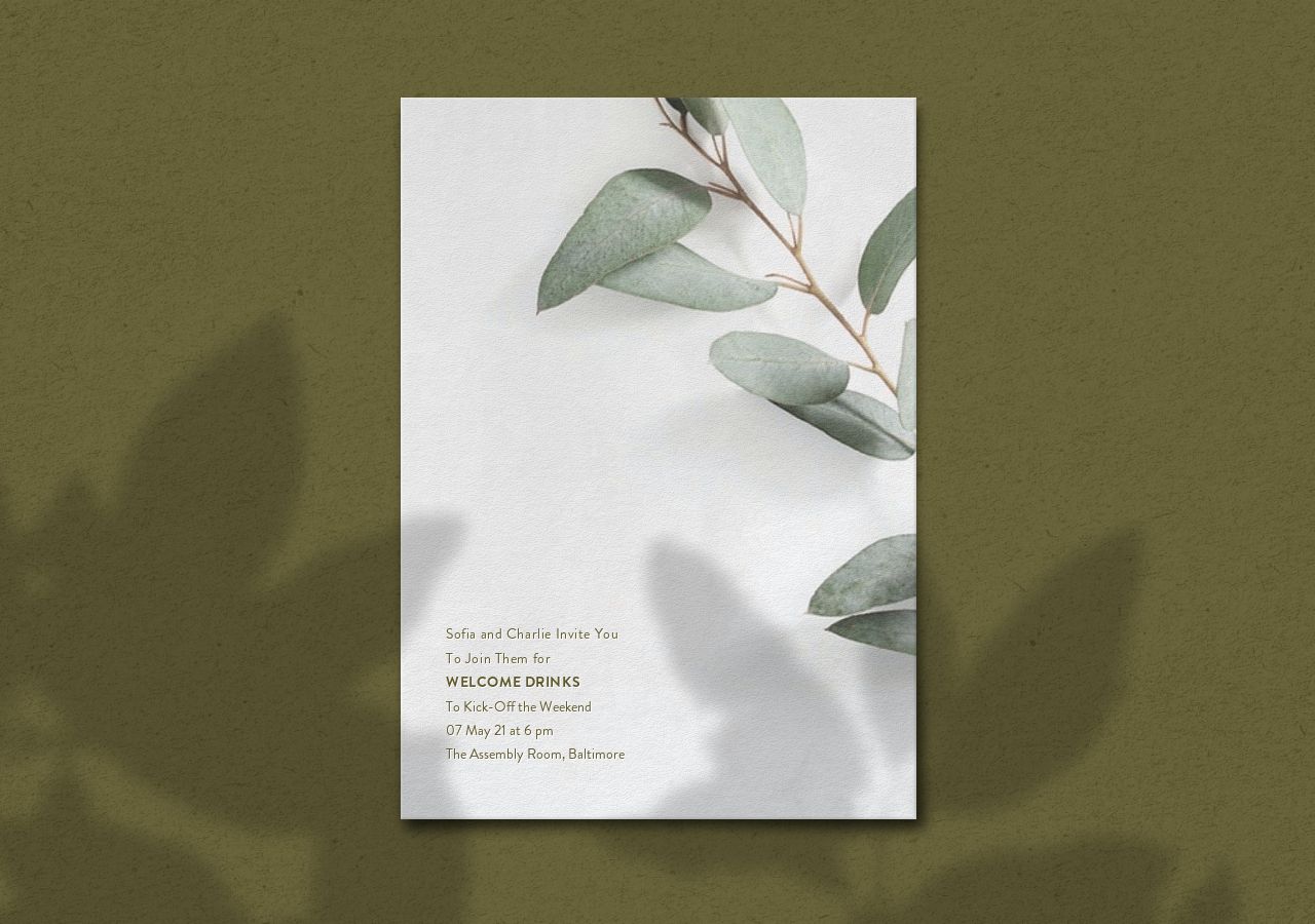 Sofia Rehearsal Dinner Invitation