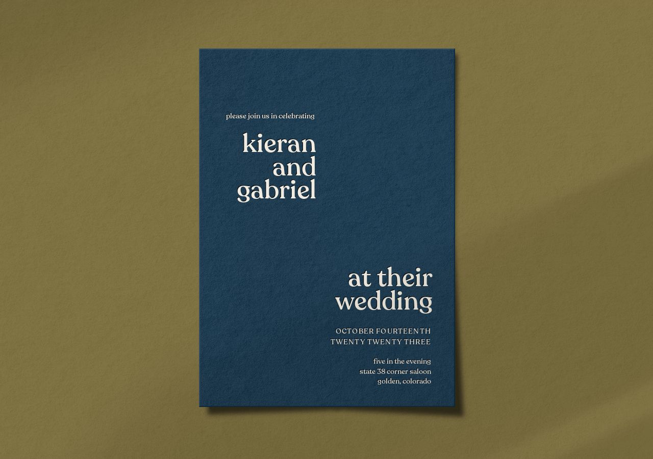 Kieran Wedding Invitation