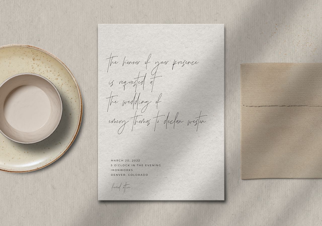 Declan Wedding Invitation