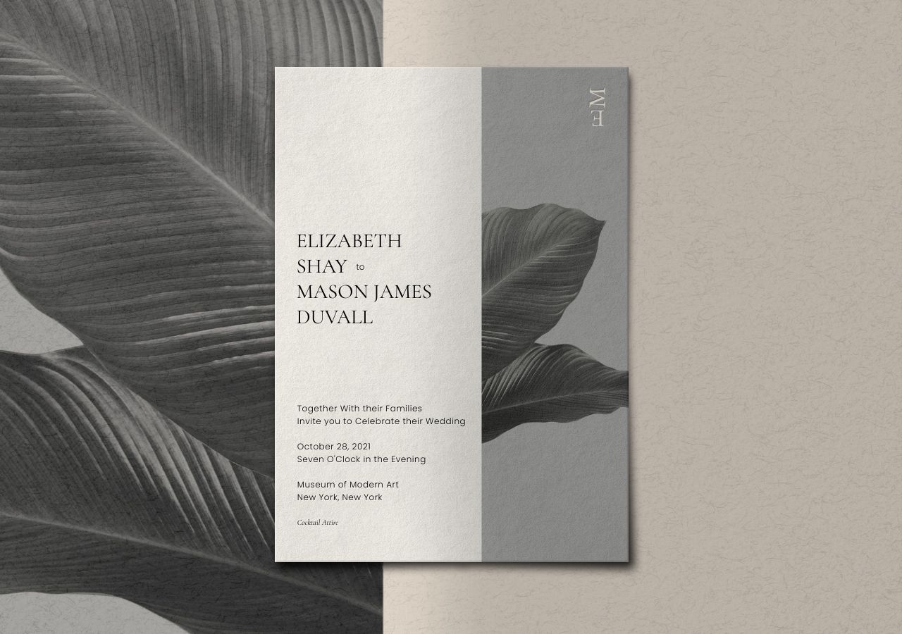 Mason Wedding Invitation