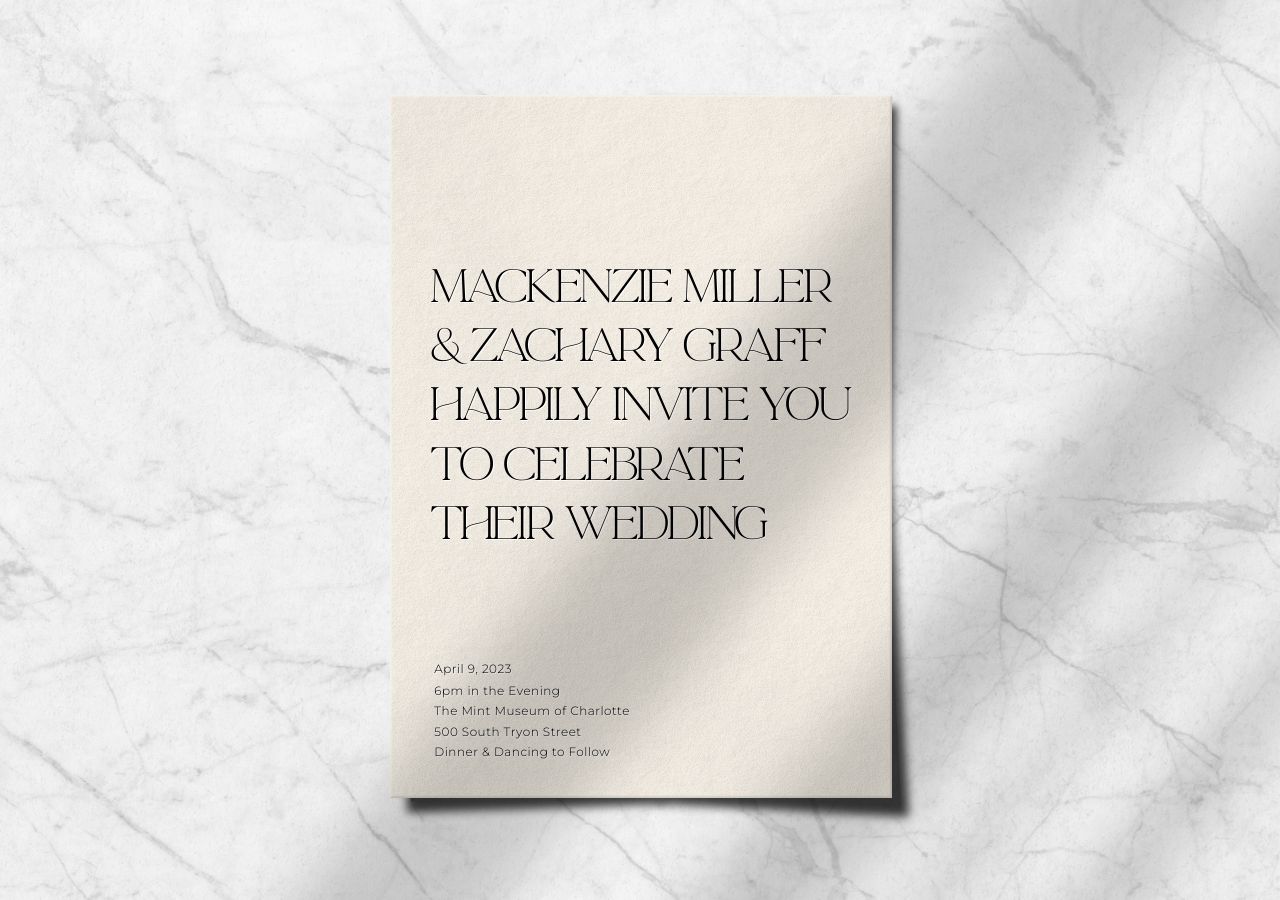 Mackenzie Wedding Invitation