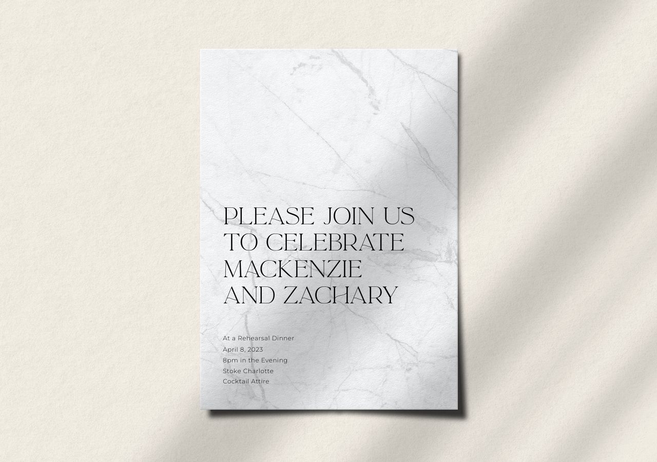 Mackenzie Rehearsal Dinner Invitation
