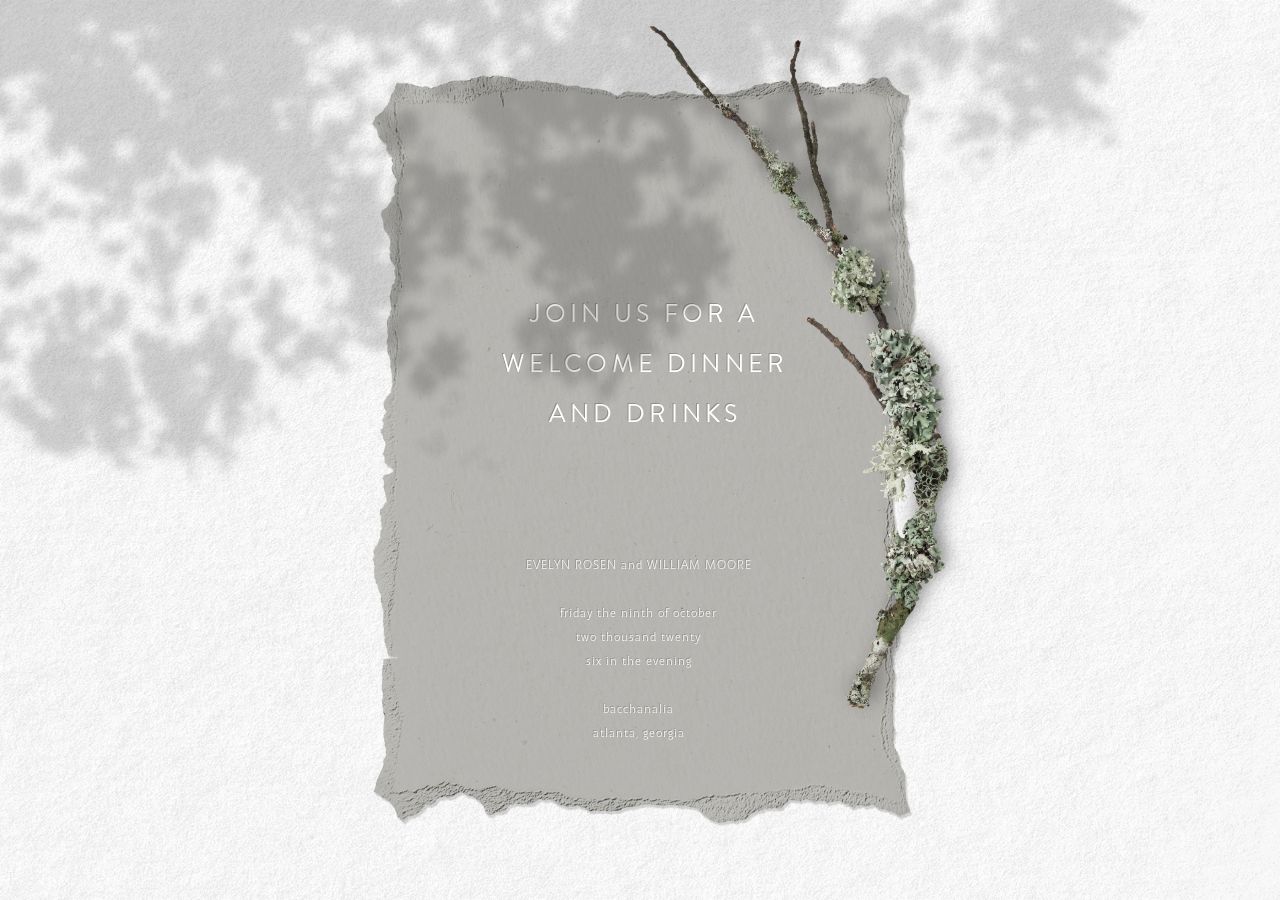 Evelyn Rehearsal Dinner Invitation