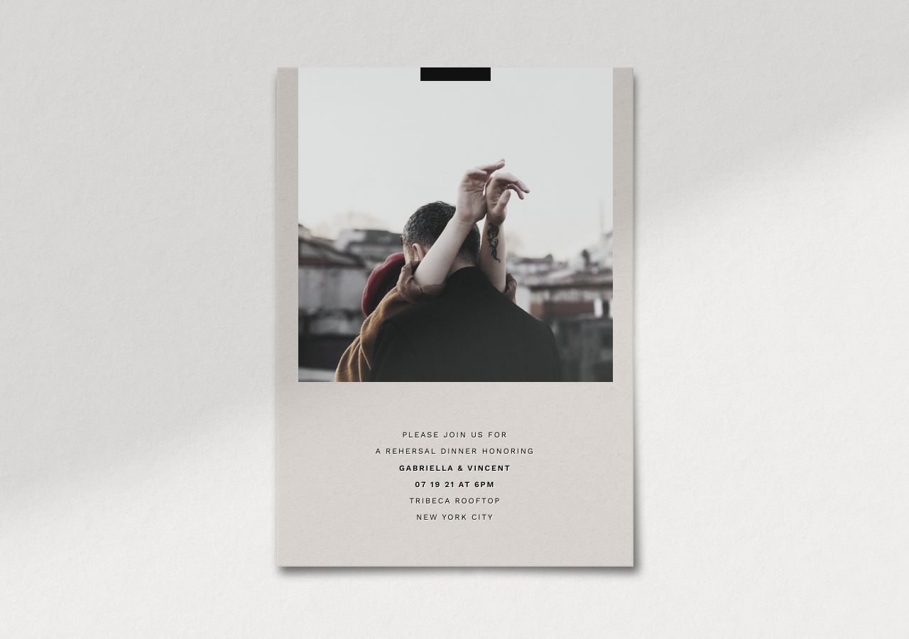 Vince Rehearsal Dinner Invitation