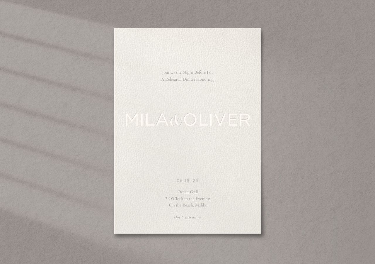 Mila Rehearsal Dinner Invitation
