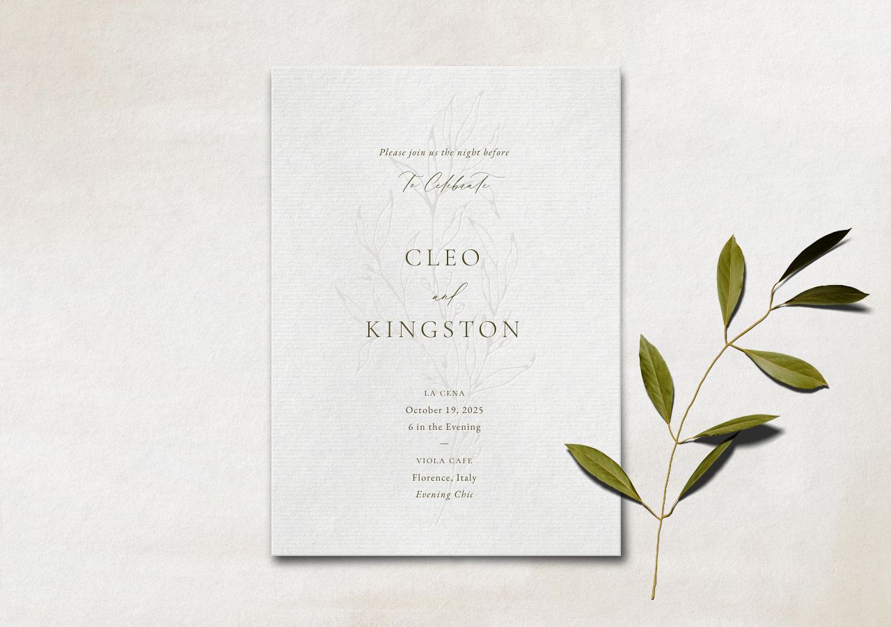 Cleo Rehearsal Dinner Invitation