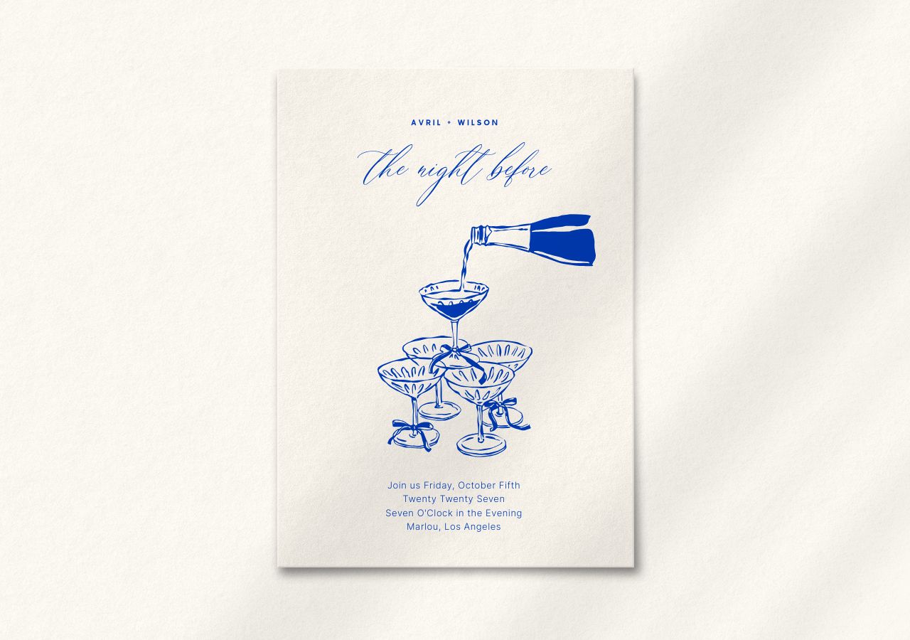 Avril Rehearsal Dinner Invitation