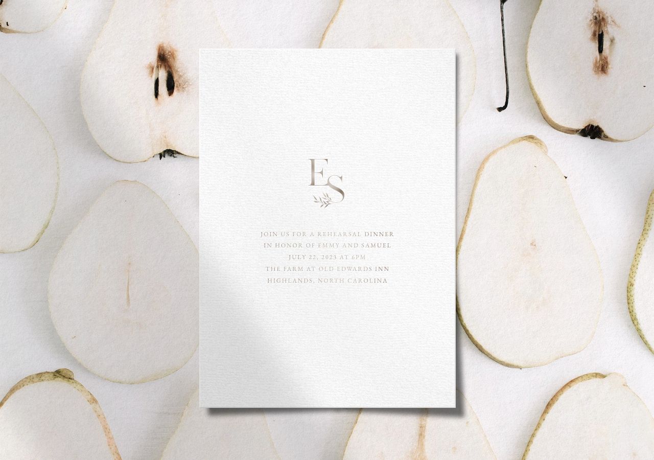 Emmy Rehearsal Dinner Invitation