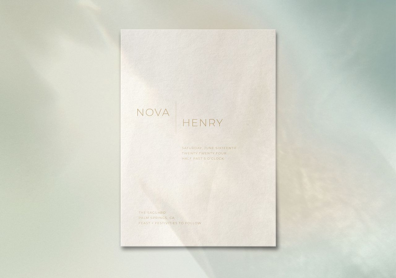 Nova Wedding Invitation