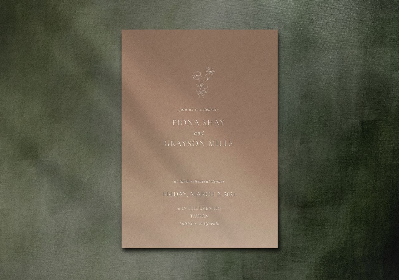 Fiona Rehearsal Dinner Invitation