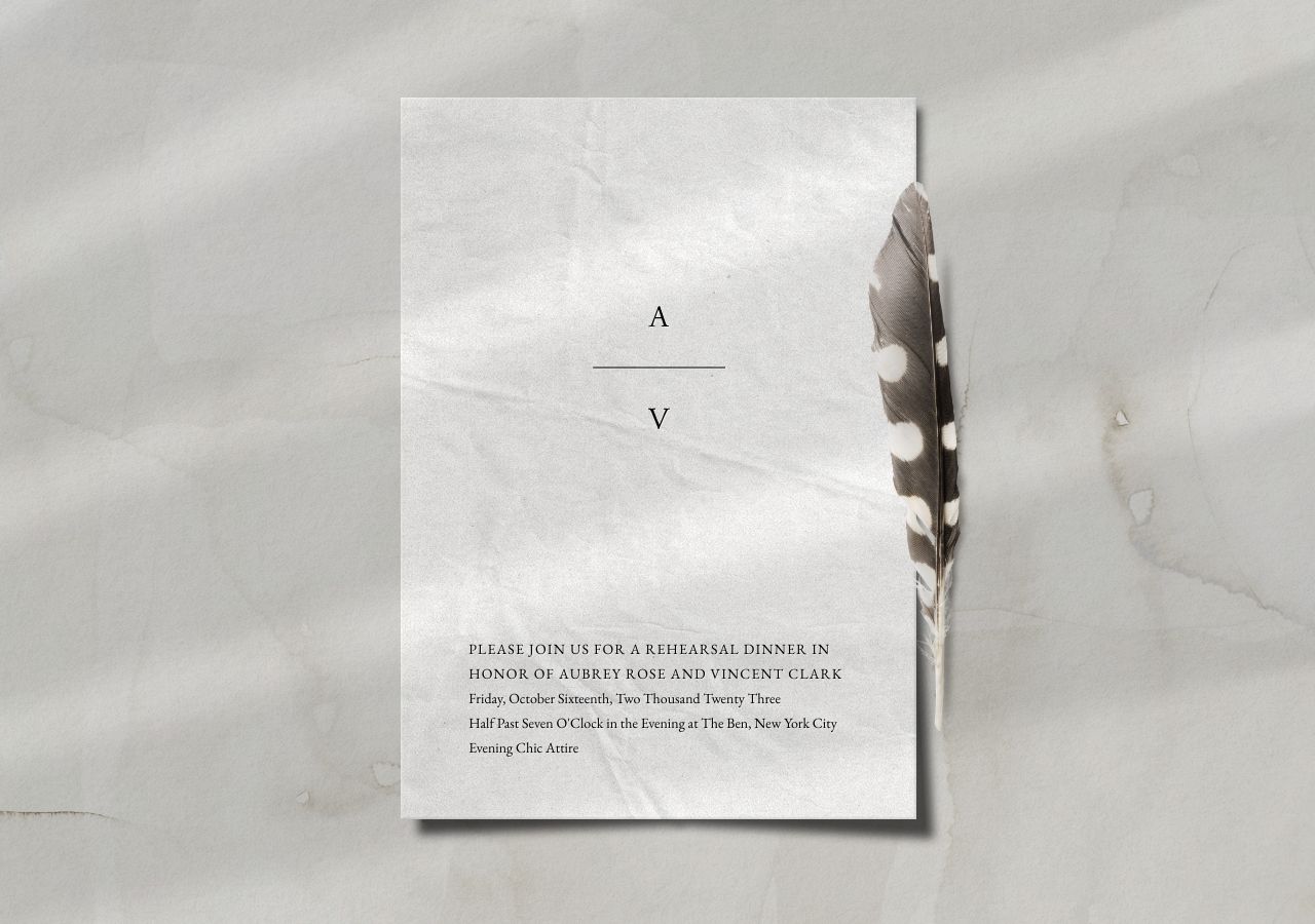 Aubrey Rehearsal Dinner Invitation