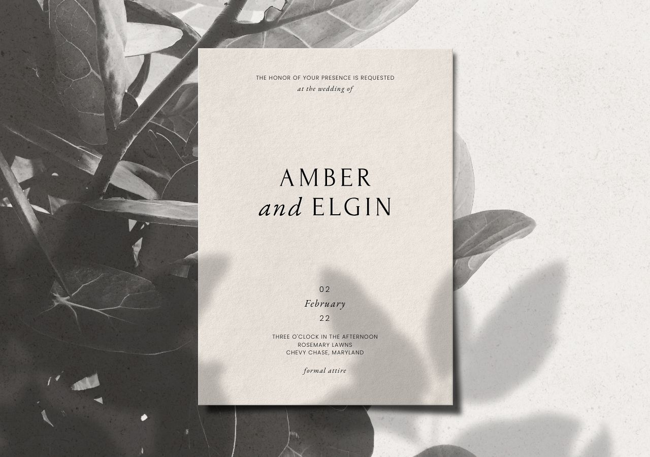 Amber Wedding Invitation