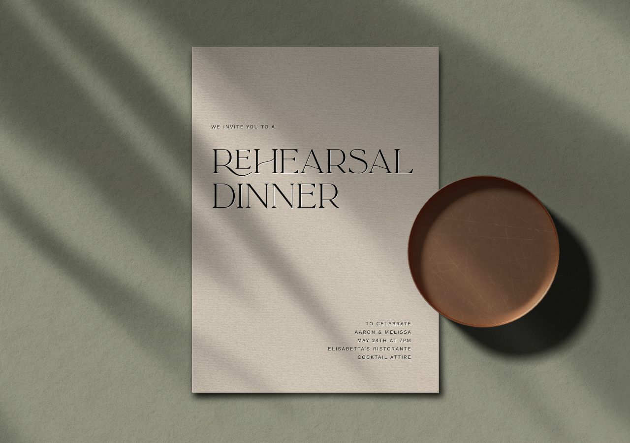 Aaron Rehearsal Dinner Invitation