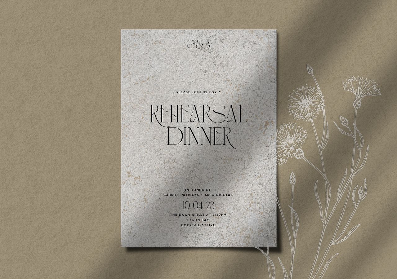 Arlo Rehearsal Dinner Invitation