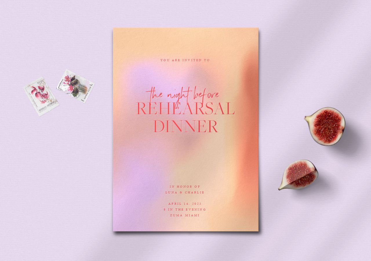 Luna Rehearsal Dinner Invitation