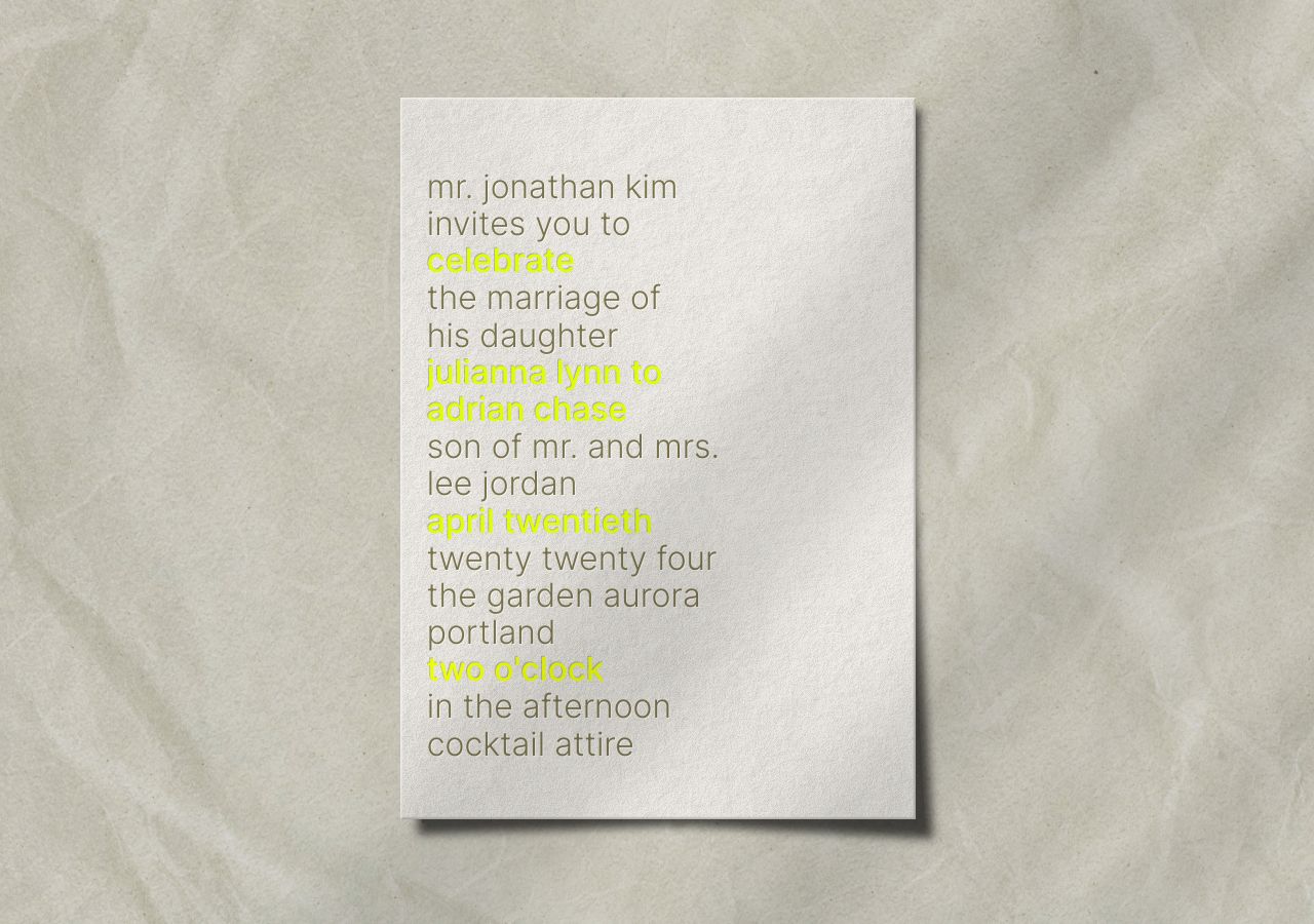 Julianna Wedding Invitation