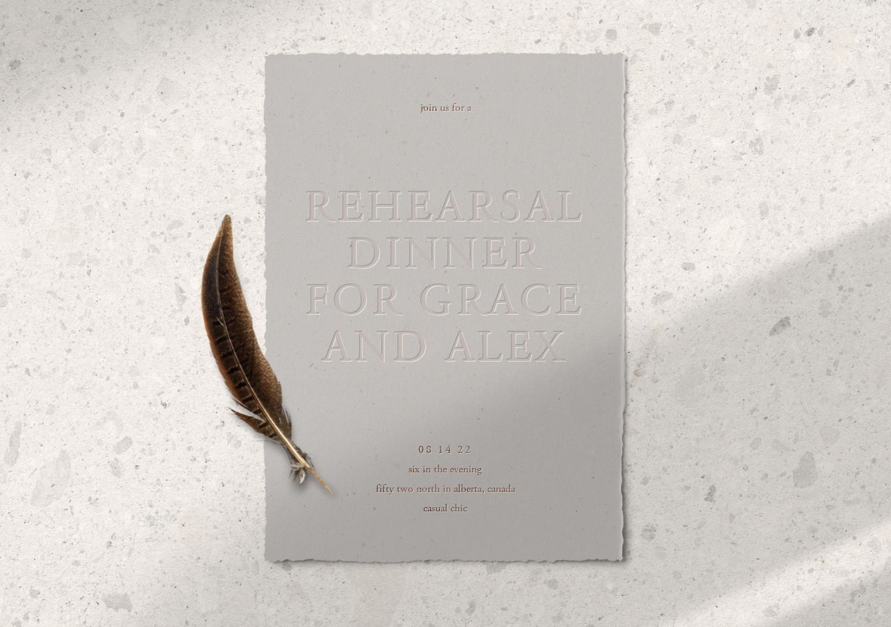 Grace Rehearsal Dinner Invitation