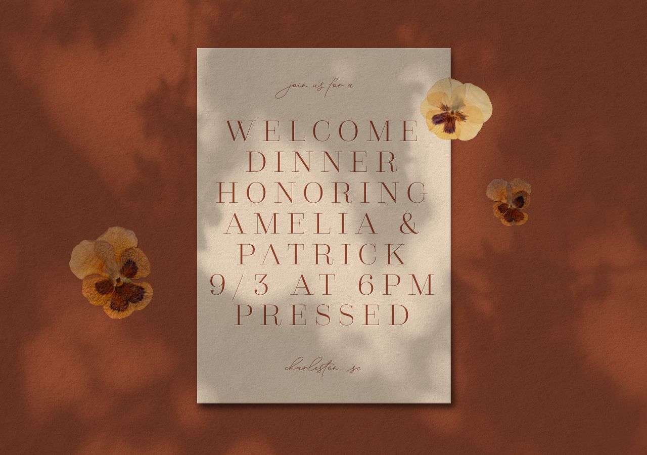 Amelia Rehearsal Dinner Invitation
