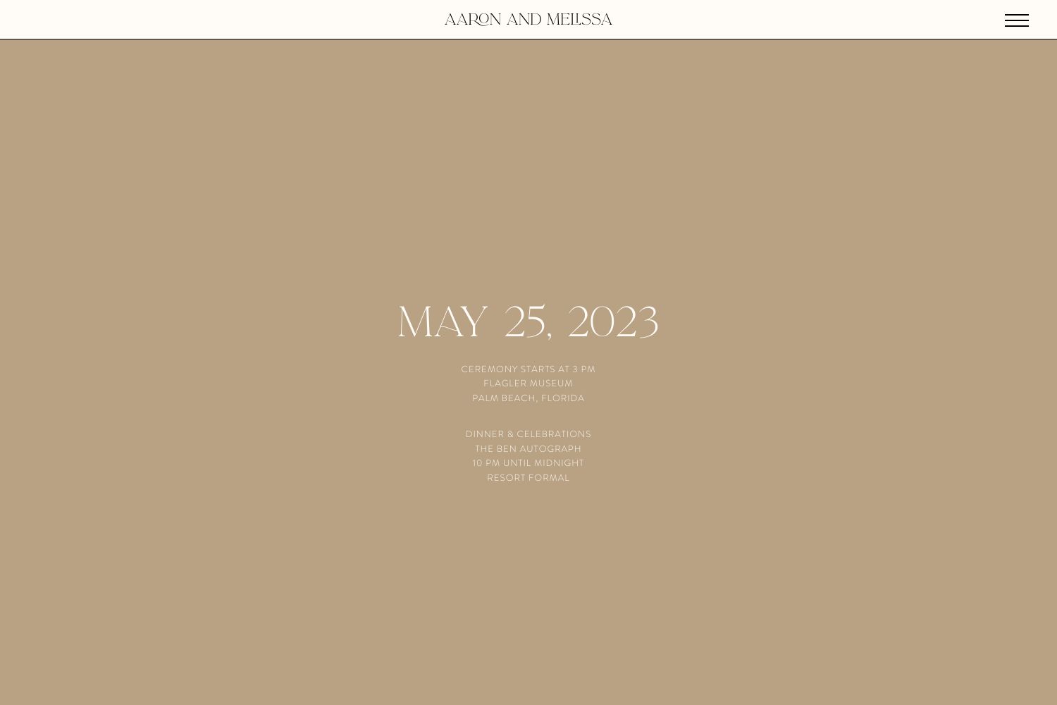 Aaron Wedding Website