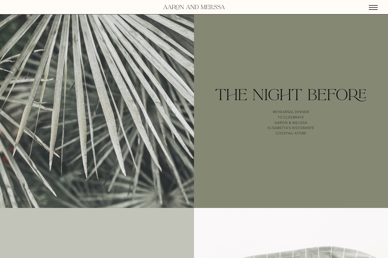 Aaron Wedding Website