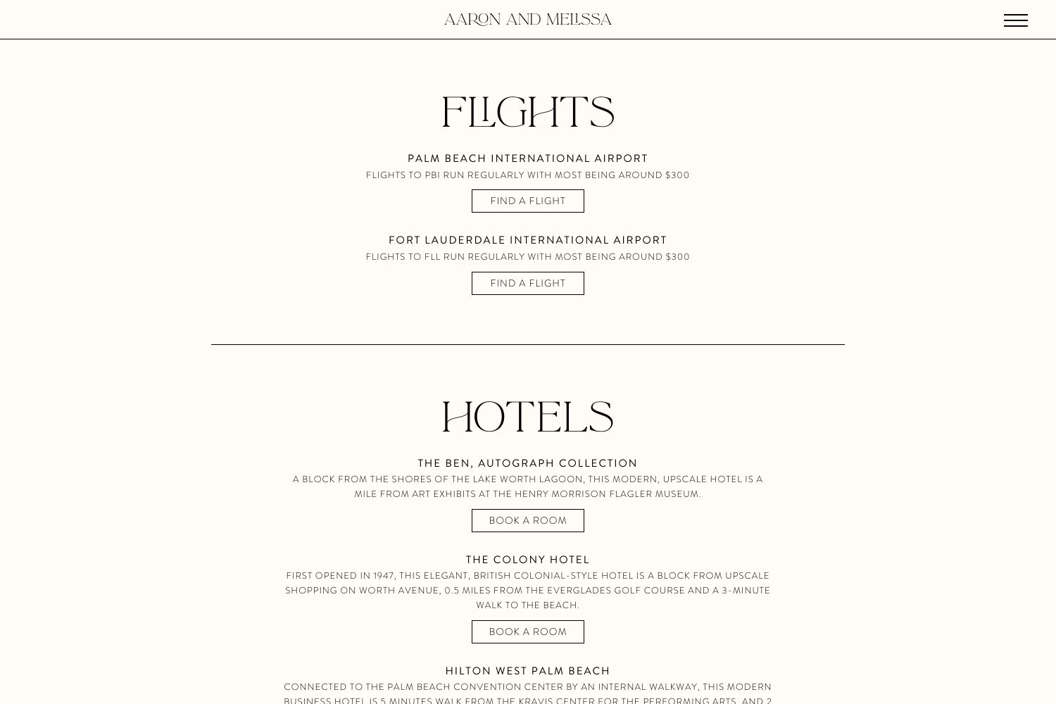 Aaron Wedding Website