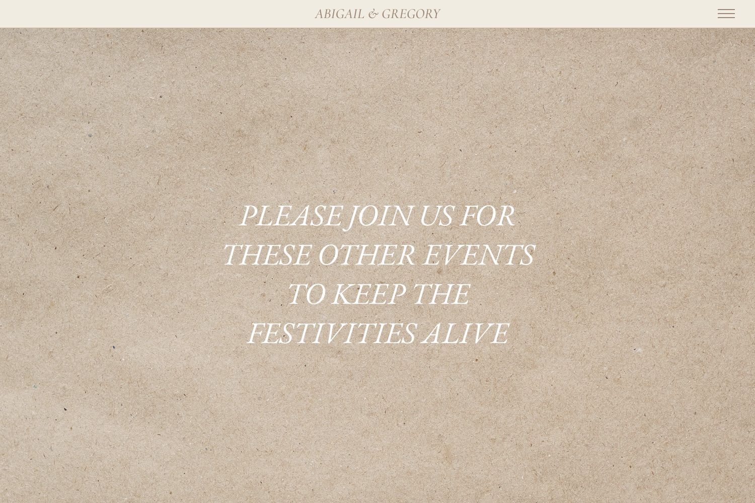 Abigail Wedding Website