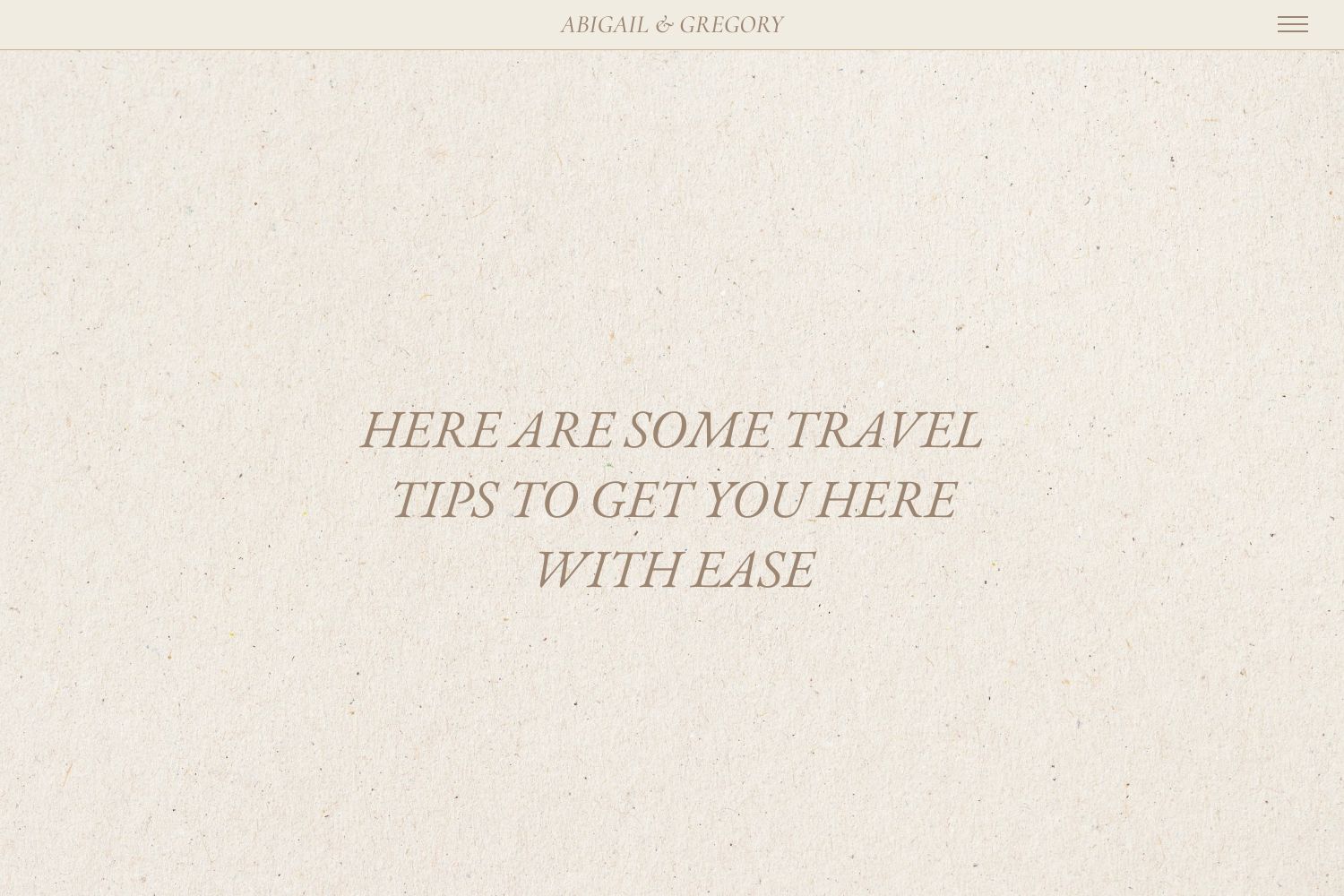 Abigail Wedding Website