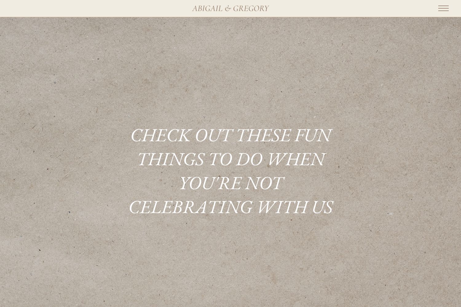 Abigail Wedding Website