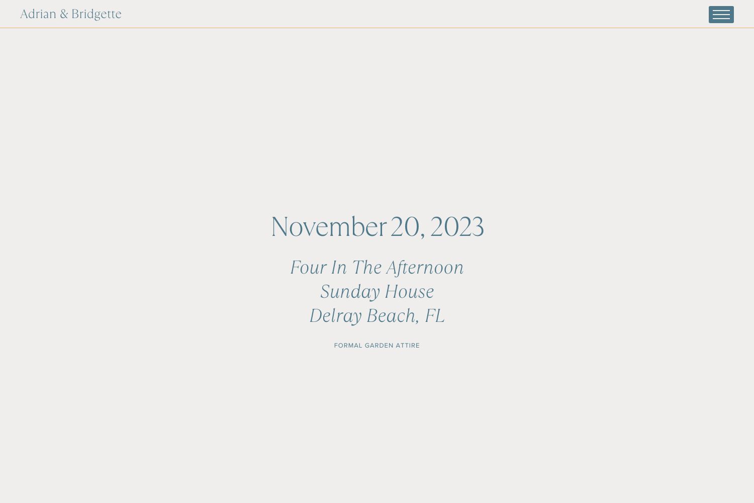 Adrian Wedding Website