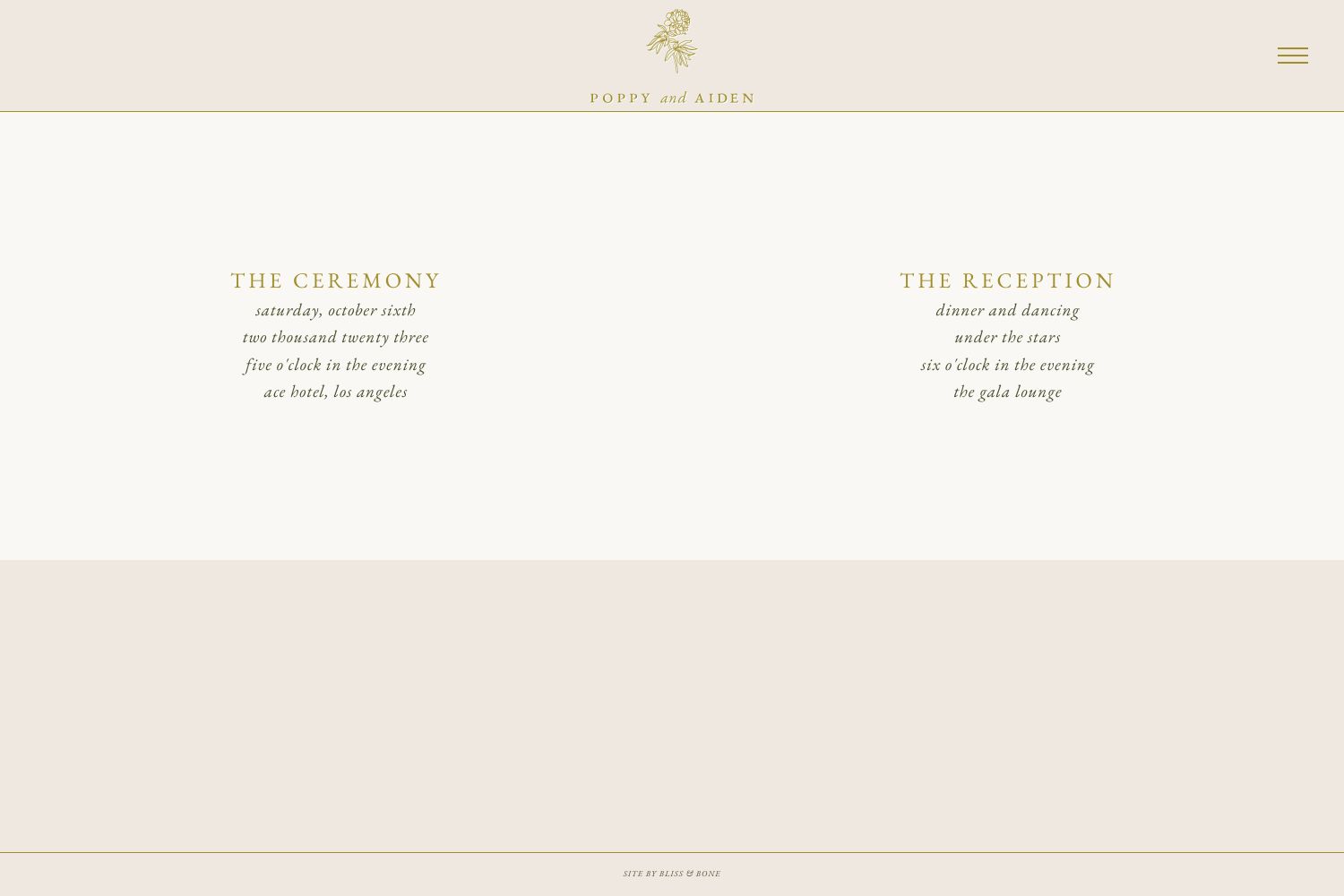 Aiden Wedding Website