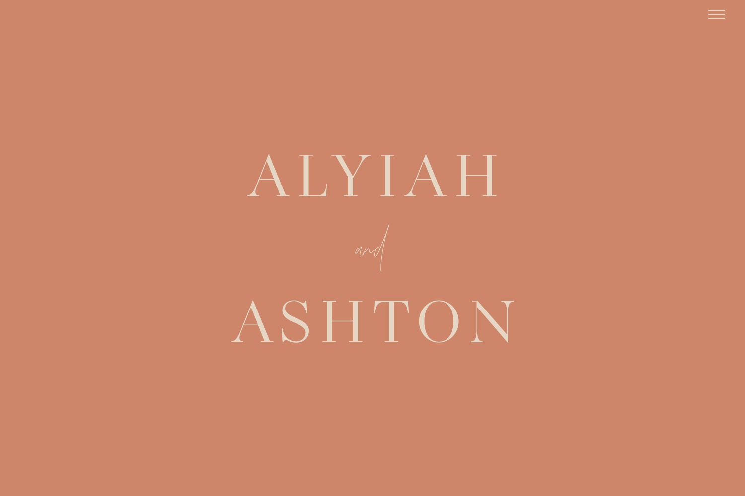 Alyiah Wedding Website