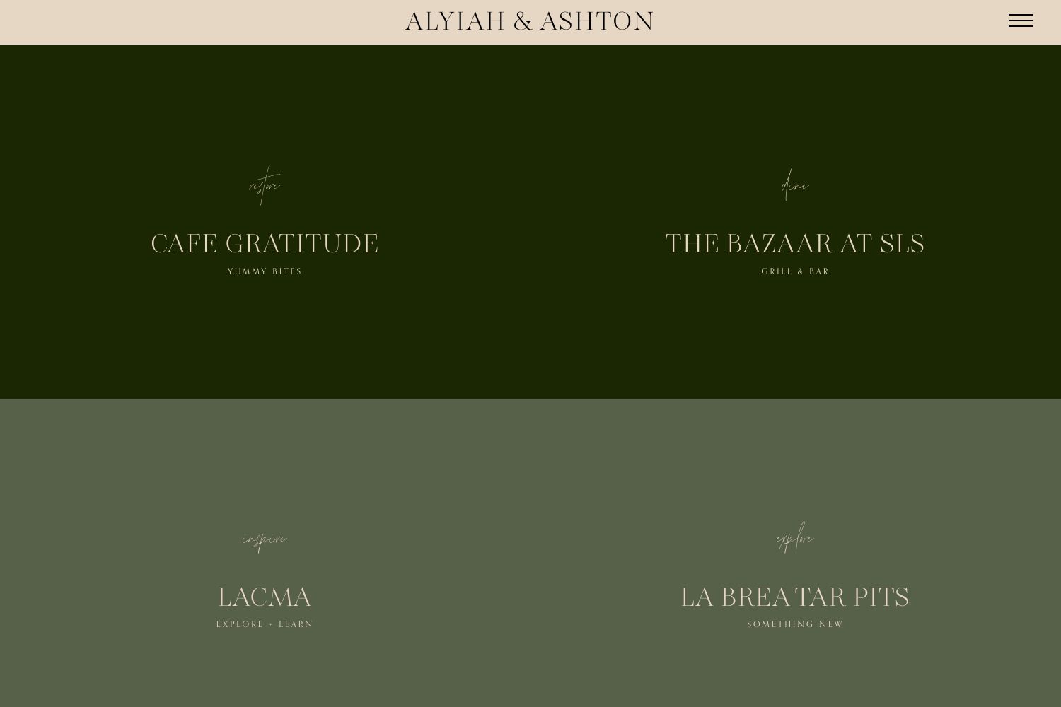 Alyiah Wedding Website