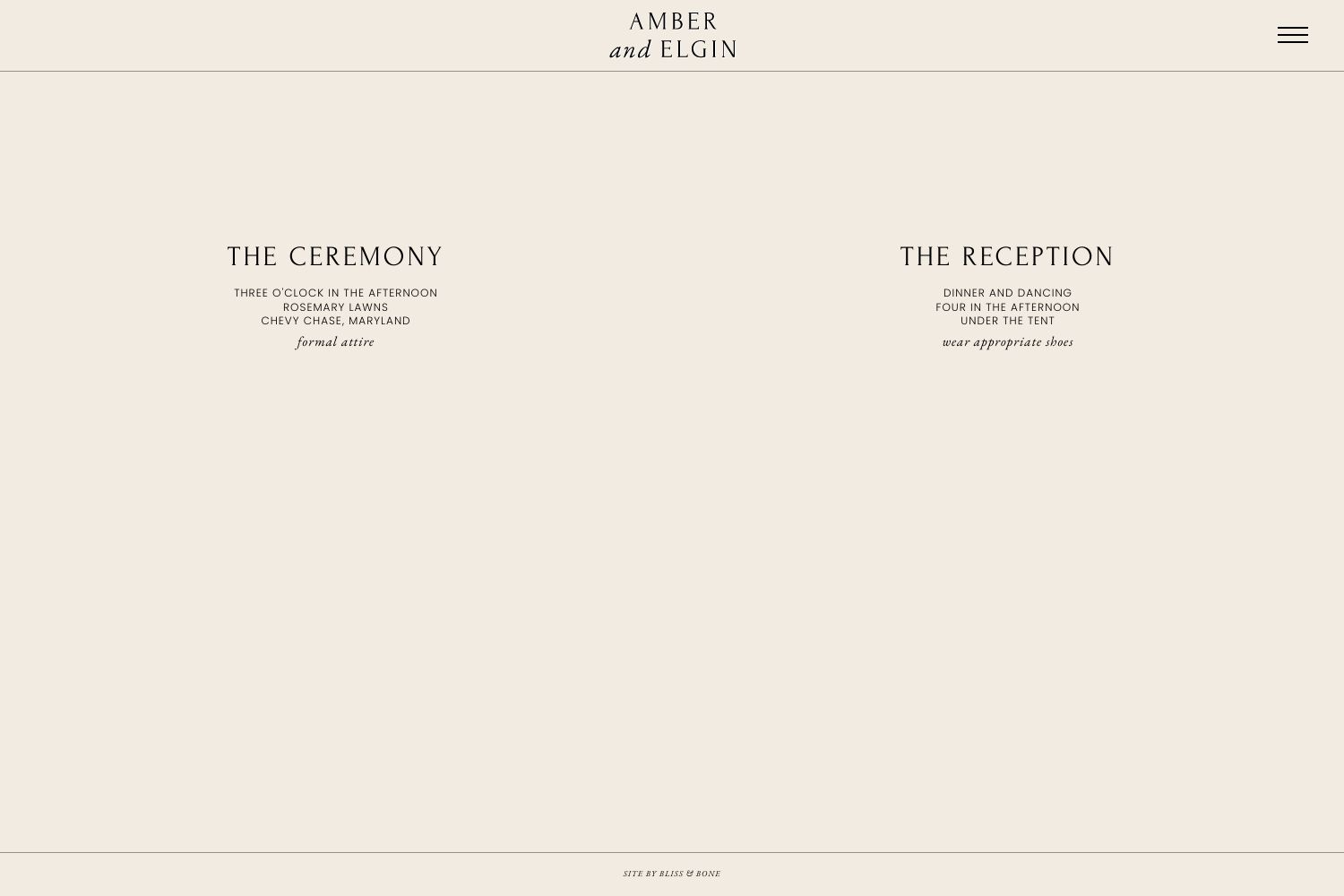 Amber Wedding Website