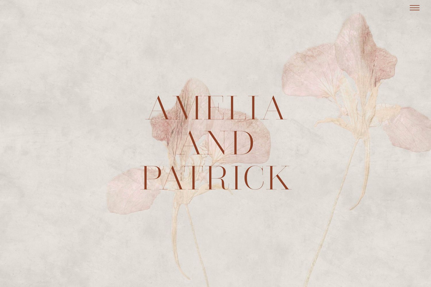 Amelia Wedding Website