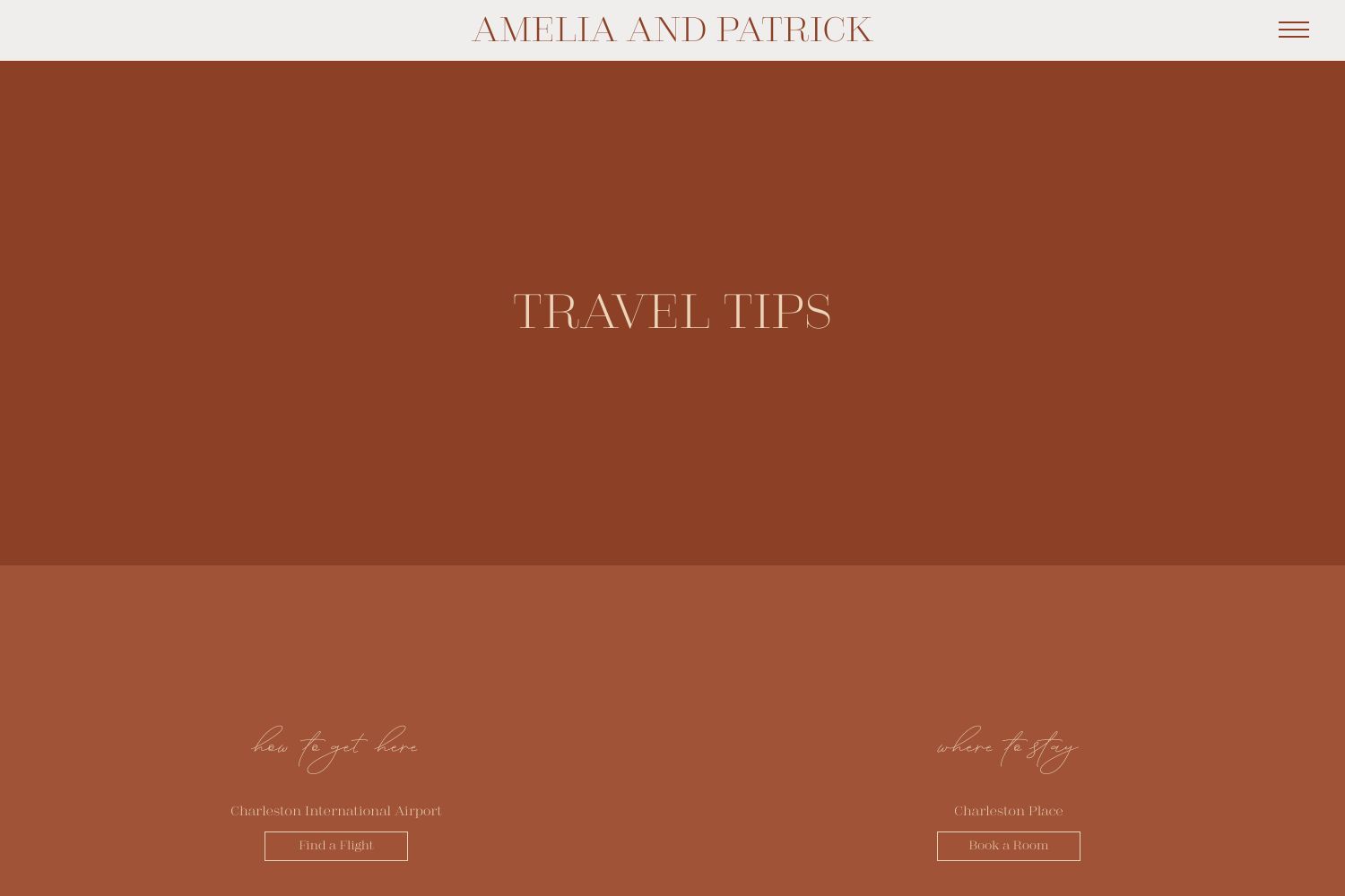 Amelia Wedding Website