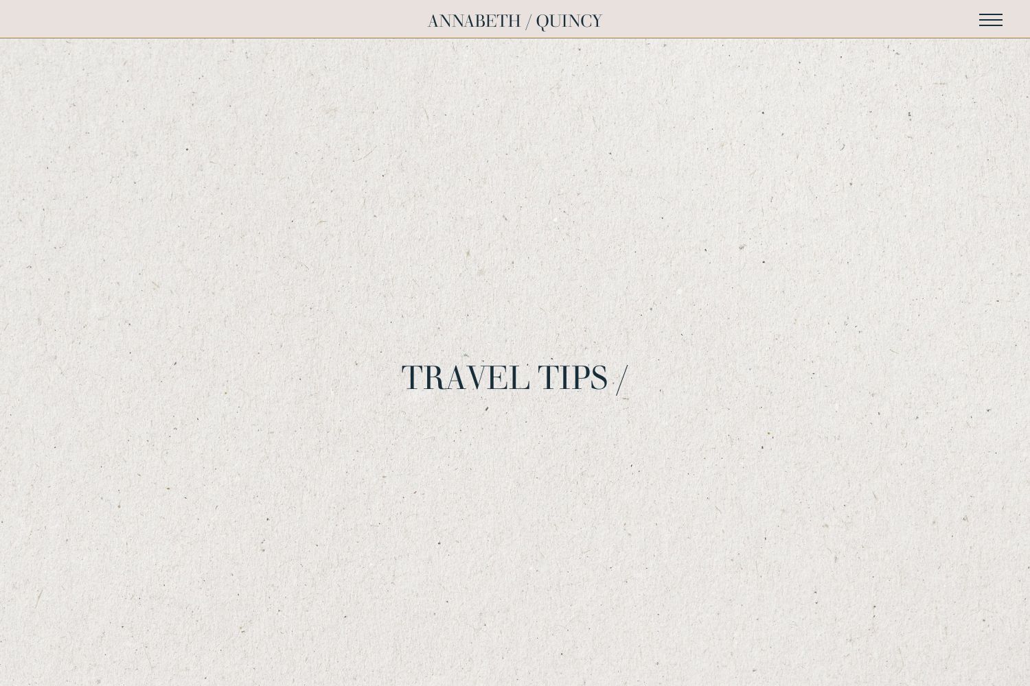 Annabeth Wedding Website