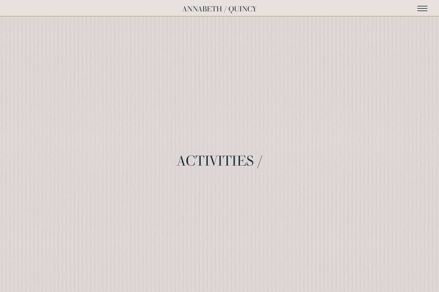 Annabeth Wedding Website