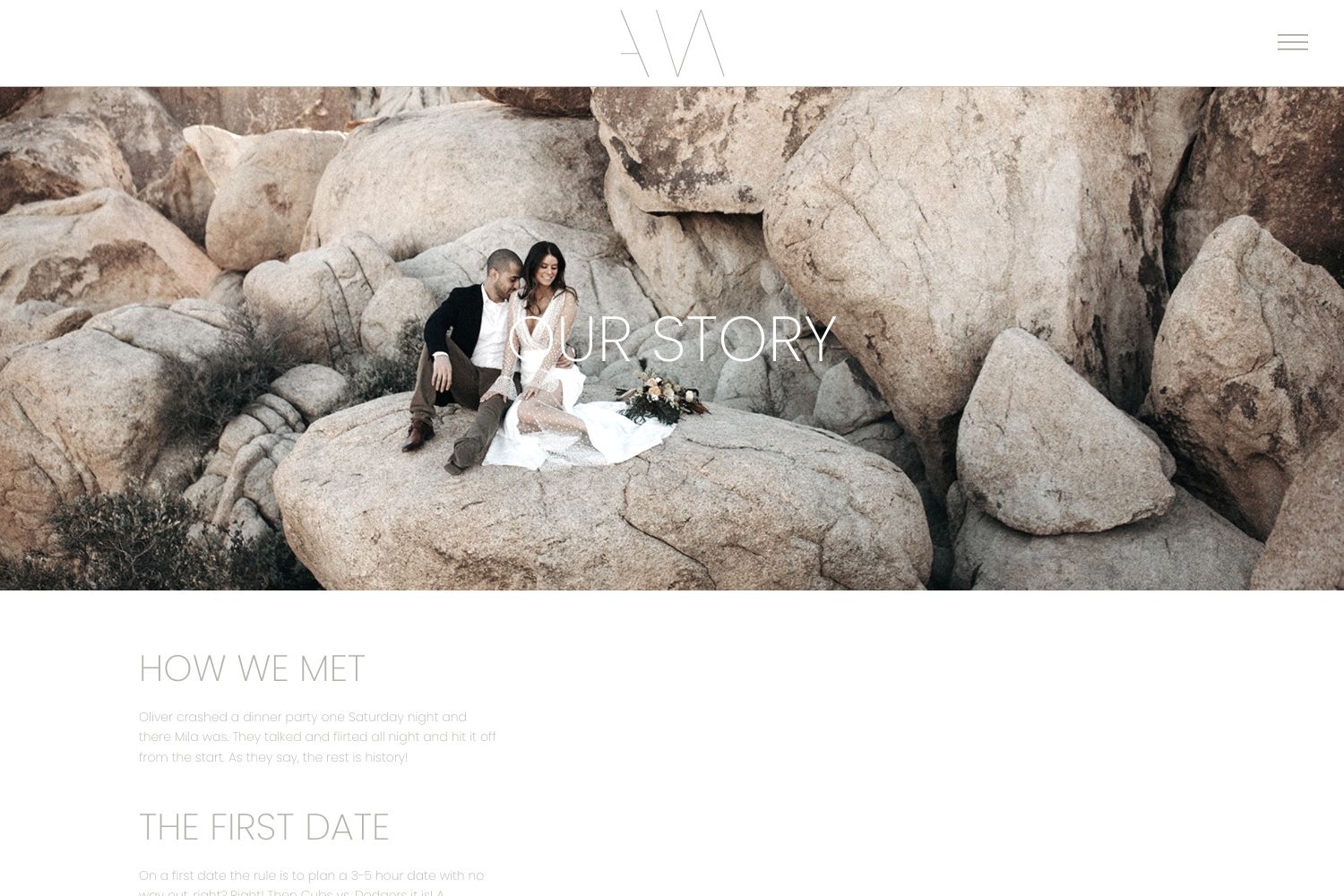 Arden Wedding Website
