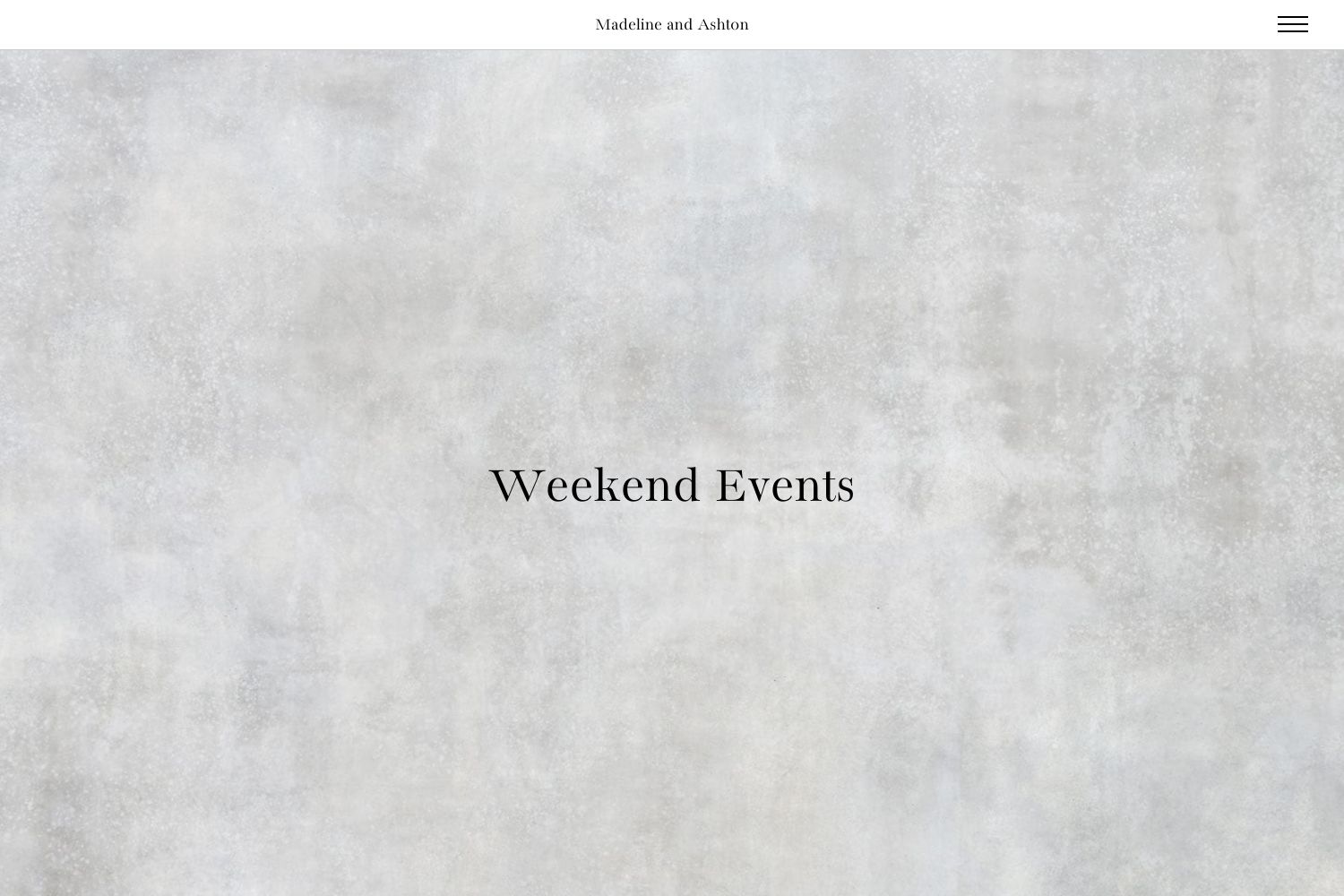 Ashton Wedding Website