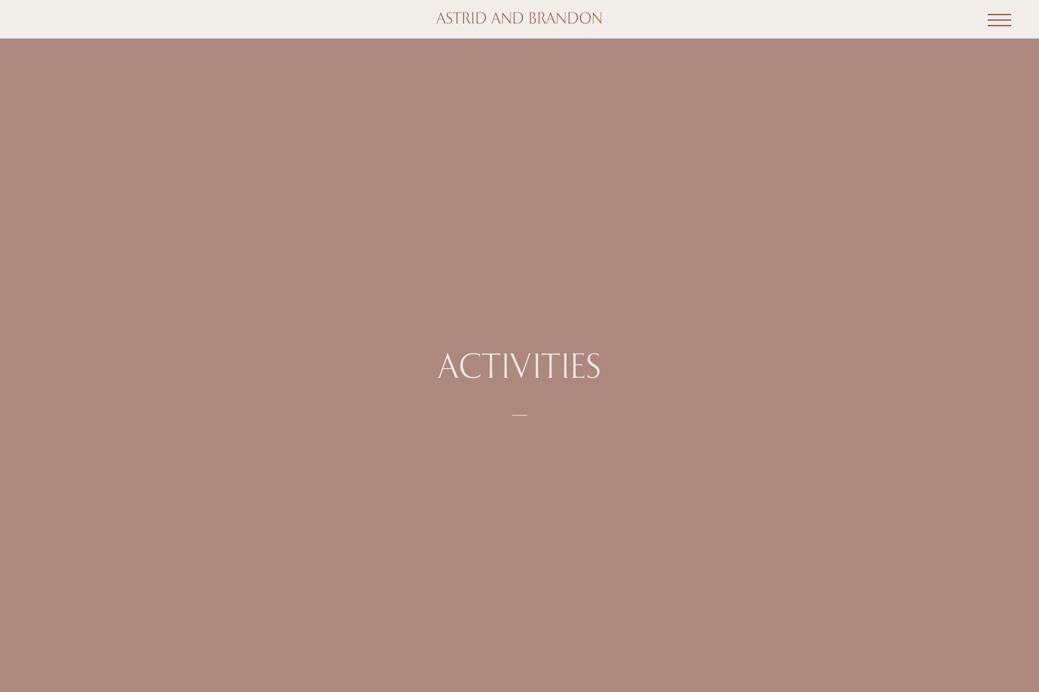 Astrid Wedding Website