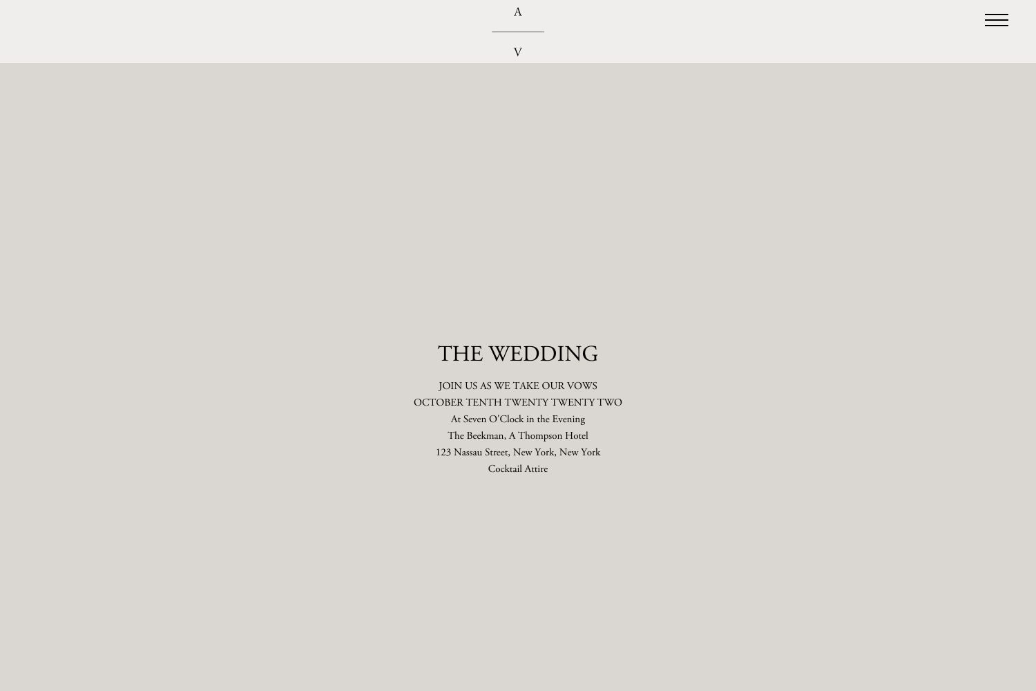 Aubrey Wedding Website