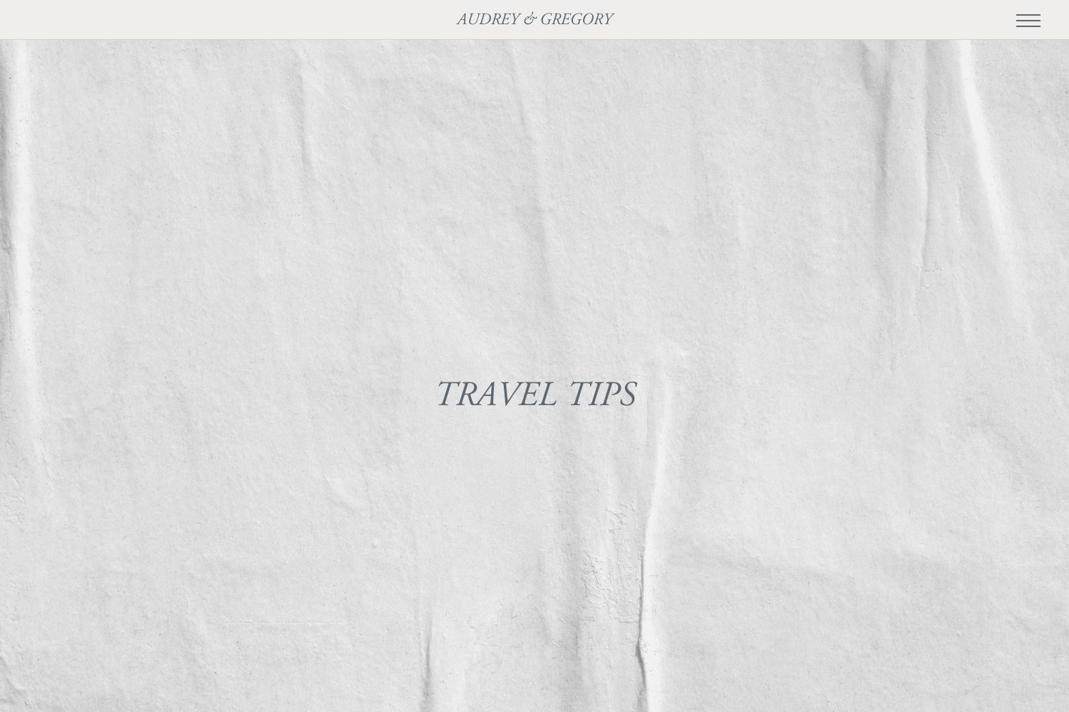 Audrey Wedding Website