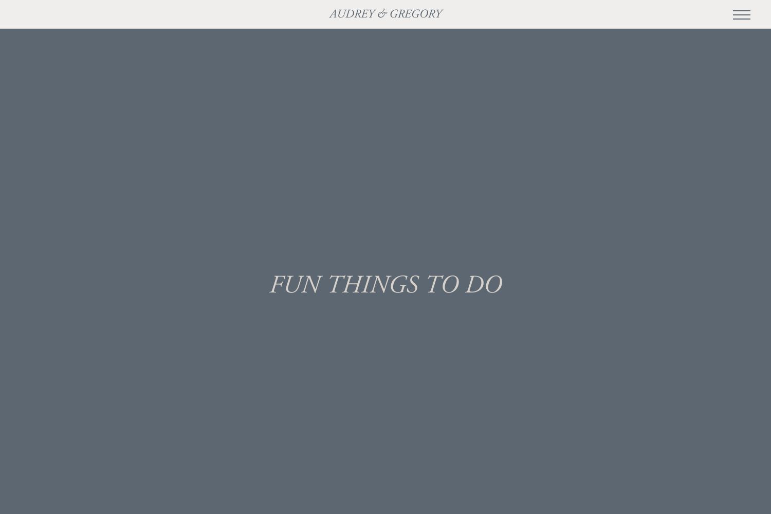 Audrey Wedding Website