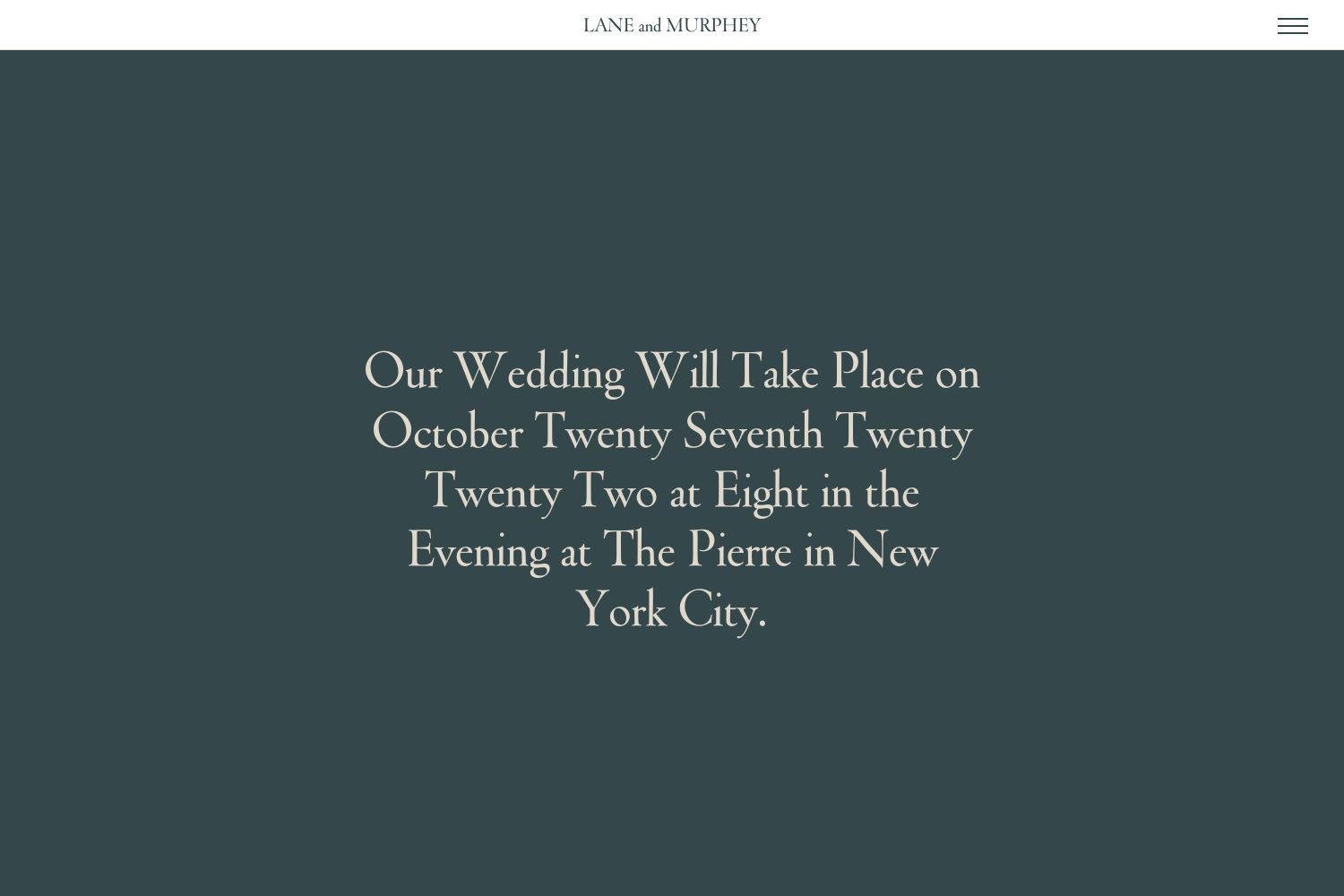 Austen Wedding Website