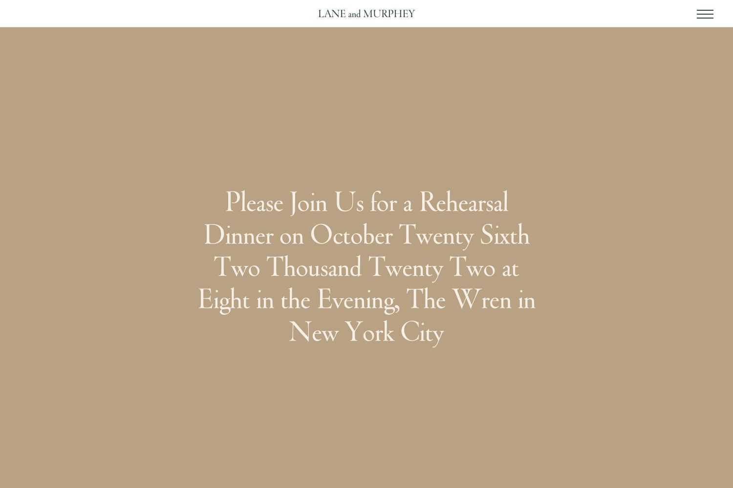 Austen Wedding Website