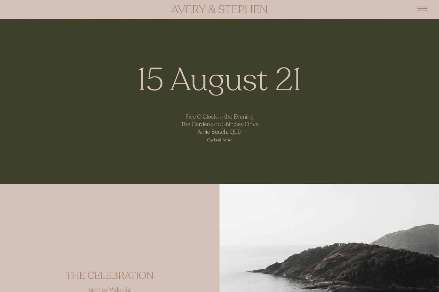 Avery Wedding Website